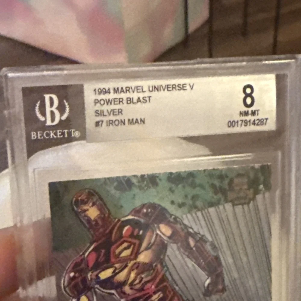 1994 Marvel universe‎ V Iron Man Silver Powerblast Beckett 8